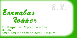barnabas nopper business card